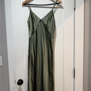 A new day Olive Midi Slip Dress with side slit